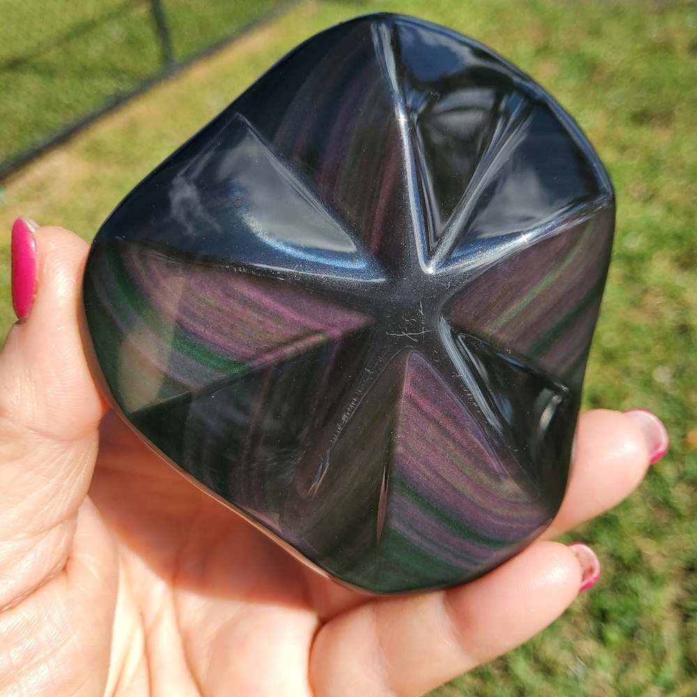 Rainbow Obsidian Crystal Star